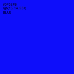 #0F0EFB - Blue Color Image