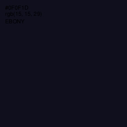 #0F0F1D - Ebony Color Image