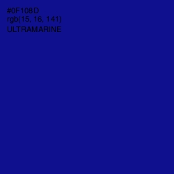 #0F108D - Ultramarine Color Image