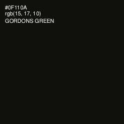 #0F110A - Gordons Green Color Image