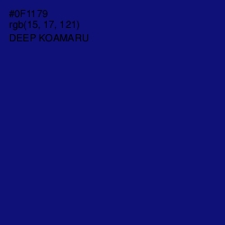 #0F1179 - Deep Koamaru Color Image