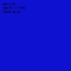 #0F11D1 - Dark Blue Color Image