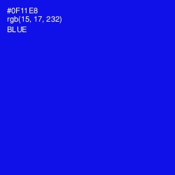 #0F11E8 - Blue Color Image