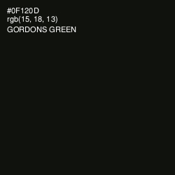 #0F120D - Gordons Green Color Image