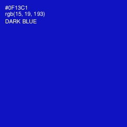 #0F13C1 - Dark Blue Color Image