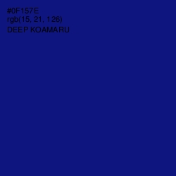 #0F157E - Deep Koamaru Color Image