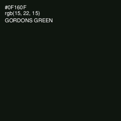 #0F160F - Gordons Green Color Image