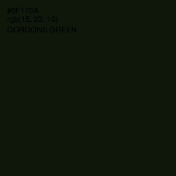 #0F170A - Gordons Green Color Image