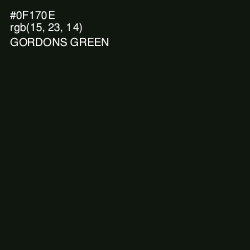 #0F170E - Gordons Green Color Image