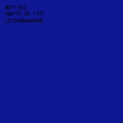 #0F1793 - Ultramarine Color Image