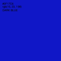 #0F17C6 - Dark Blue Color Image