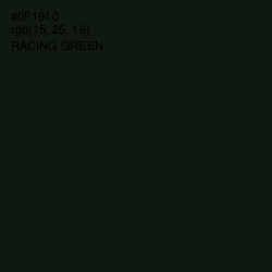 #0F1910 - Racing Green Color Image