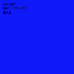 #0F19F7 - Blue Color Image