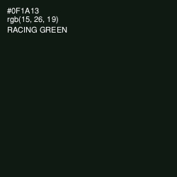 #0F1A13 - Racing Green Color Image