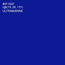 #0F1A97 - Ultramarine Color Image