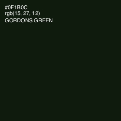 #0F1B0C - Gordons Green Color Image