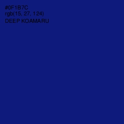 #0F1B7C - Deep Koamaru Color Image