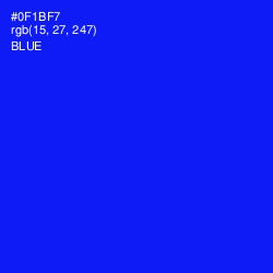 #0F1BF7 - Blue Color Image