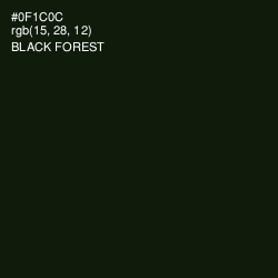 #0F1C0C - Black Forest Color Image