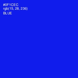 #0F1CEC - Blue Color Image