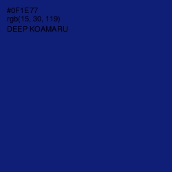 #0F1E77 - Deep Koamaru Color Image