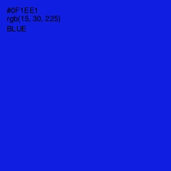 #0F1EE1 - Blue Color Image