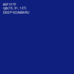 #0F1F7F - Deep Koamaru Color Image