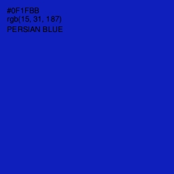 #0F1FBB - Persian Blue Color Image