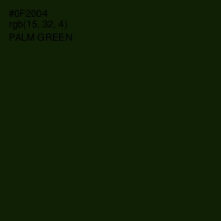 #0F2004 - Palm Green Color Image