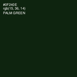 #0F240E - Palm Green Color Image