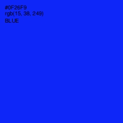 #0F26F9 - Blue Color Image