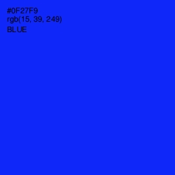 #0F27F9 - Blue Color Image