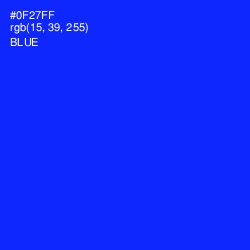 #0F27FF - Blue Color Image