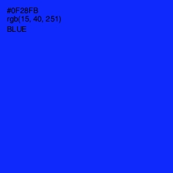 #0F28FB - Blue Color Image