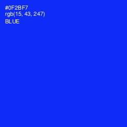 #0F2BF7 - Blue Color Image