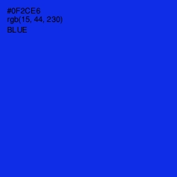 #0F2CE6 - Blue Color Image