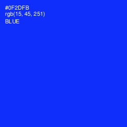 #0F2DFB - Blue Color Image