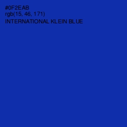 #0F2EAB - International Klein Blue Color Image