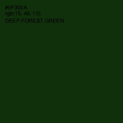 #0F300A - Deep Forest Green Color Image