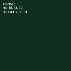 #0F3020 - Bottle Green Color Image