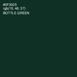 #0F3025 - Bottle Green Color Image