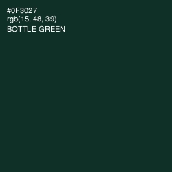 #0F3027 - Bottle Green Color Image