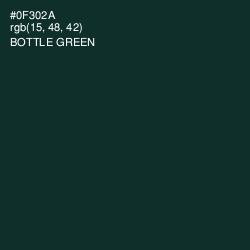 #0F302A - Bottle Green Color Image