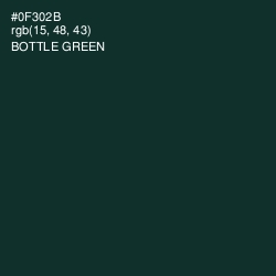 #0F302B - Bottle Green Color Image