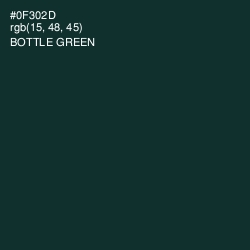 #0F302D - Bottle Green Color Image