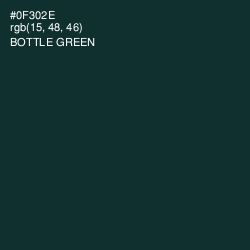 #0F302E - Bottle Green Color Image