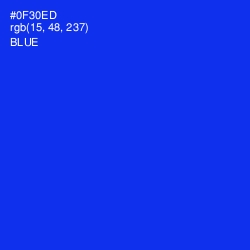 #0F30ED - Blue Color Image