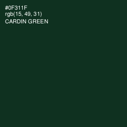 #0F311F - Cardin Green Color Image