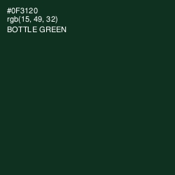 #0F3120 - Bottle Green Color Image