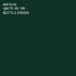 #0F3126 - Bottle Green Color Image